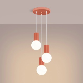 Suspension Mido, pêche, 3 lumières