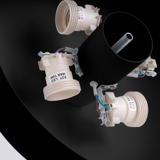 Plafonnier Usni, couleur noir