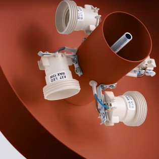 Plafonnier Usni, couleur rouge