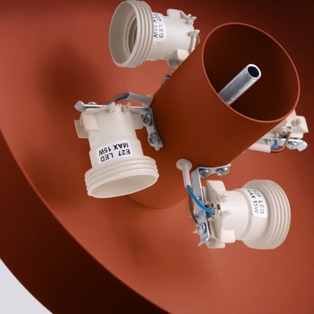 Plafonnier Usni, couleur rouge