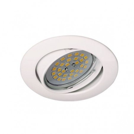 Spot encastrable ZAR inclinaison 30º, rond, coleur blanc.