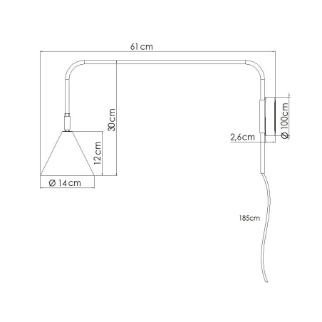 Applique murale Naon, rouge