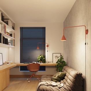 Applique murale Naon, rouge