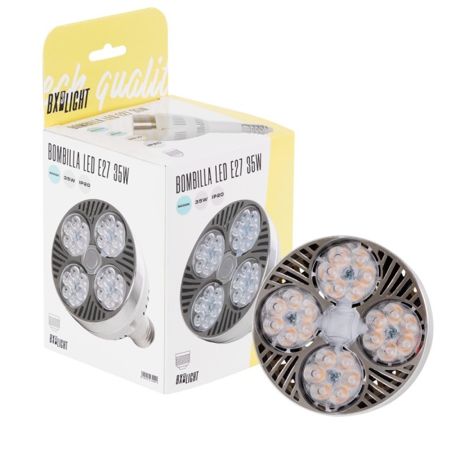 Ampoule LED E27 35W 2.800Lm 6000ºK PAR30 Ventilador 40.000H