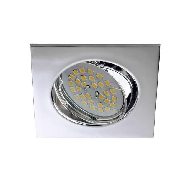 Eclo - Kit de Spot encastrable, basculant, douilles et ampoule, couleur chrome Eclo - Kit de Spot encastrable, basculant, douilles et ampoule, couleur chrome
