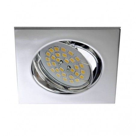 Spot encastrable ECLO carré et inclinaison 30º, finition chrome.