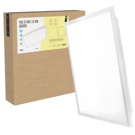 Pack de 10 Panneaux LED  - Modular 600x600 60W 6000 K