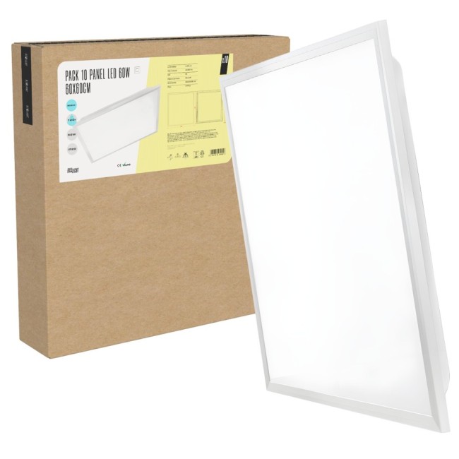 Pack de 10 panneaux LED - Modular 600x600 60W 4000 K
