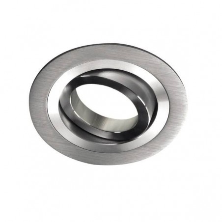 Luminaire encastrable HELIUM 1 lumière, inclinaison 30º et orientable 360º, rond avec finition aluminium.