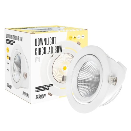 Spot encastrable LED 30W  3000Lm 6000ºK Orientable UGR17 50.000H