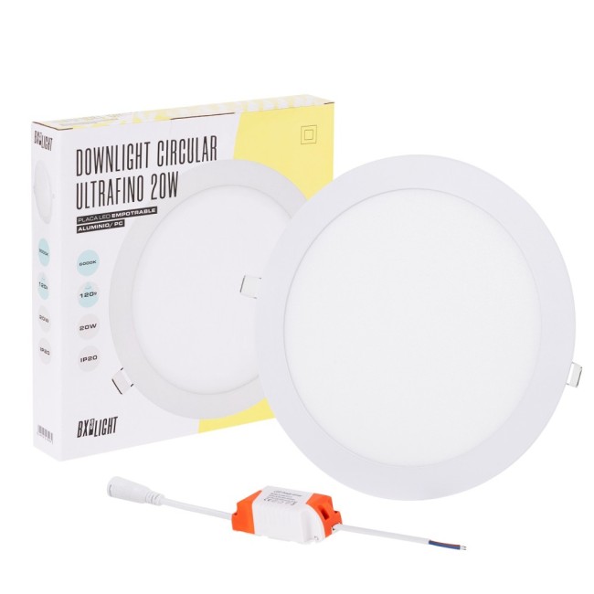 Panneau LED 20W 1.600Lm 6000ºK 40.000H