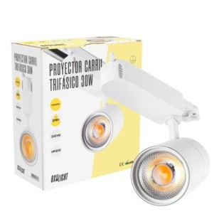 Projecteur de voie triphasé  30W 2527Lm CRI90 3000ºK 40.000H