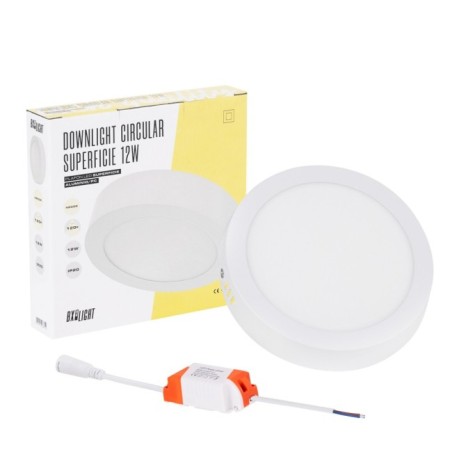 Plafonnier LED 12W 870Lm  3000ºK Circular 40.000H