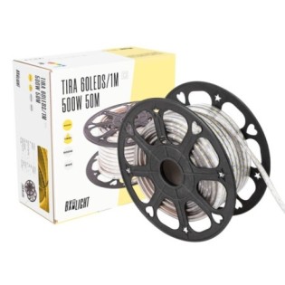 Bande de 60 LED/m 500W 42.000Lm 3000ºK SMD5050 220VAC IP65 x50M 40.000H