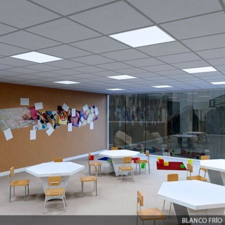 Plaque LED 36W 3.623Lm 6000ºK 60x60Cm UGR19 Marco Blanco 40.000H