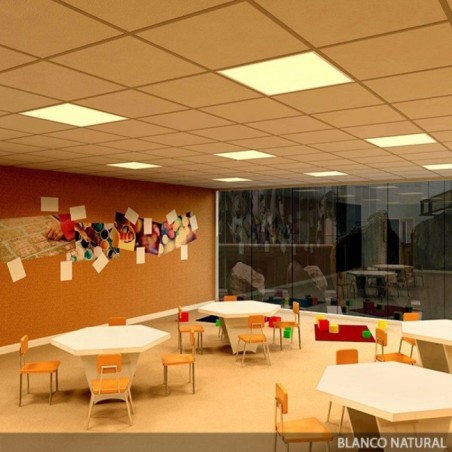 Plaque LED 36W 3.623Lm 6000ºK 60x60Cm UGR19 Marco Blanco 40.000H