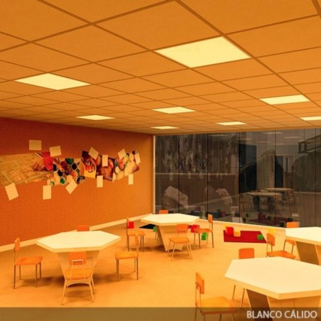 Plaque LED 36W 3.623Lm 6000ºK 60x60Cm UGR19 Marco Blanco 40.000H