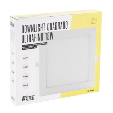 Plaque LED 18W 1.350Lm 6000ºK 40.000H