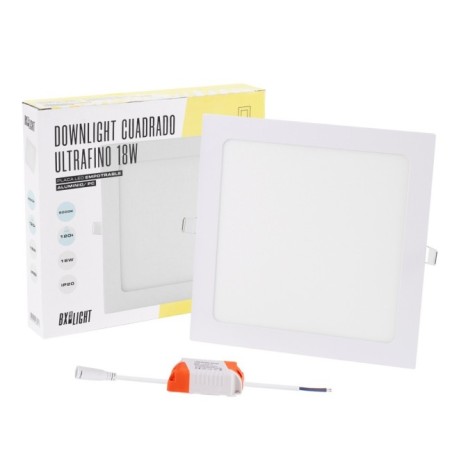 Plaque LED 18W 1350Lm  3000ºK 40.000H