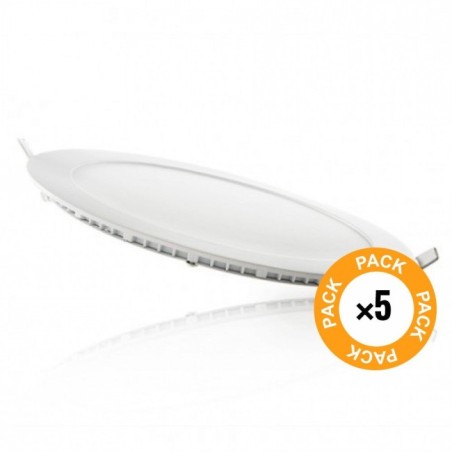 Pack of 5 LED panels 20W 1.800Lm 4200ºK 40.000H