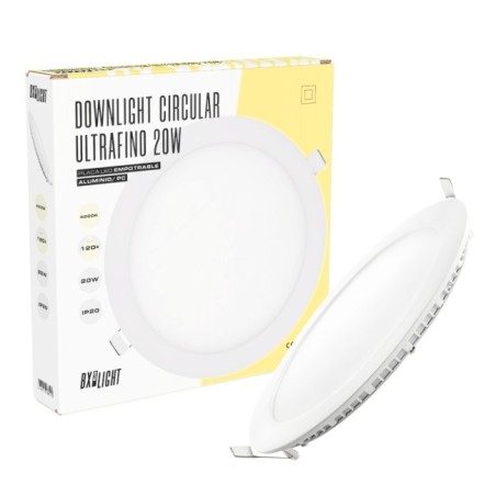 Plafonnier downlight LED 20W 2.000Lm 6000ºK 40.000H