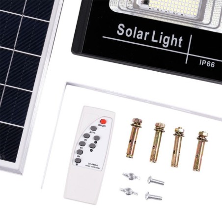 Projecteur LED solaire à télécommande 30W 6500K Panel: 6V/6W