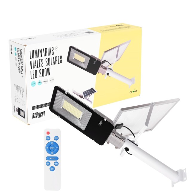 Lampadaire LED Solaire - Télécommande  Dimmable  Batterie: 3,2V 20000MaH