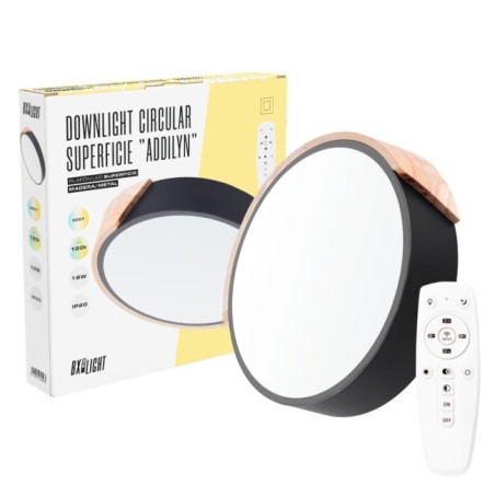 Plafonnier LED 18W 1 800Lm Circulaire Bicolore Addilyn Température de Couleur Réglable 40 000H