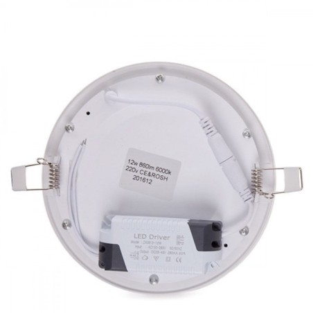 Plaque LED 12W 860Lm 4200ºK Circulaire 40.000H