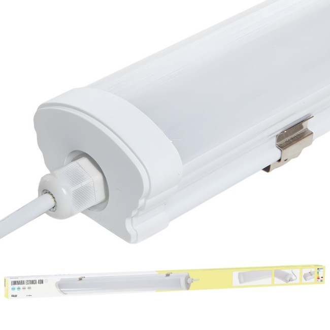 Équipement étanche LED 40 W 3 600 Lm 6 000 K 120 cm IP65 50 000 h