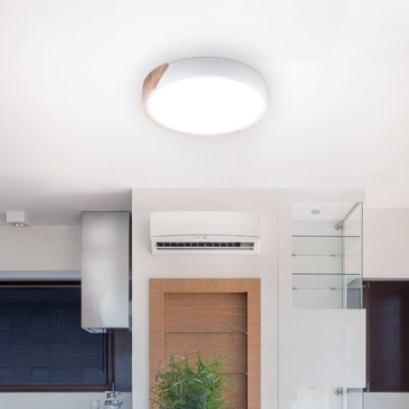 Plafonnier LED bicolore circulaire Veronica 18 W 1800 lm avec température de couleur réglable et durée de vie de 40 000 heures