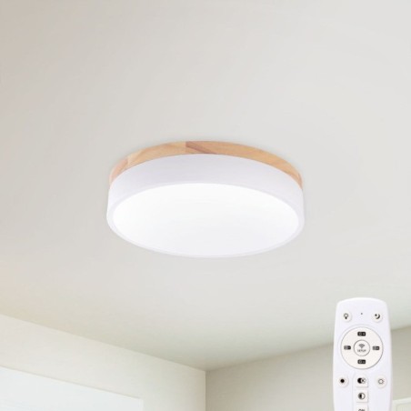Plafond LED 24W 2493Lm avec télécommande et réglage CCT
