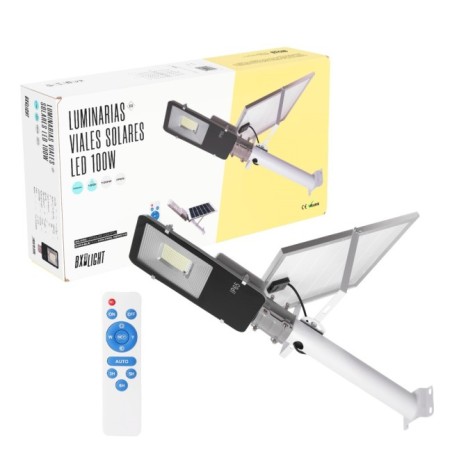 Luminaires solaires pour voirie -  Éclairage public -  Lampadaires LED -  Dimmable 100 W IP65 6000 k