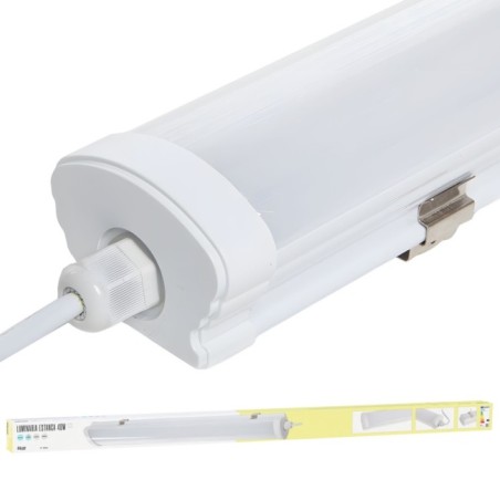 Équipement étanche LED 40 W 3 600 Lm 6 000 K 120 cm IP65 50 000 h