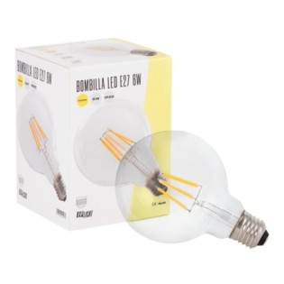 Ampoule LED E27 6W 432Lm 2000ºK Filament G95 40.000H