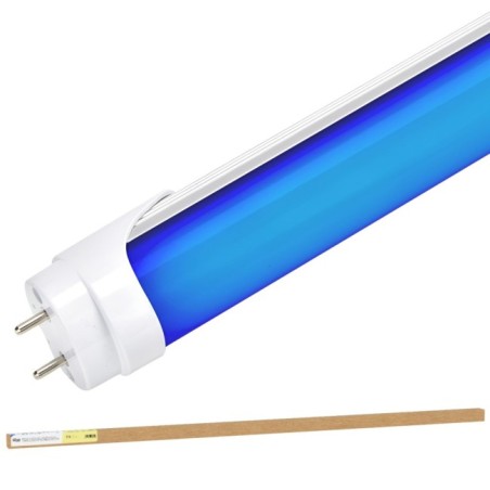 Tube LED T8 18W 1500Lm 120Cm Diffuseur Opale Bleu 40.000H