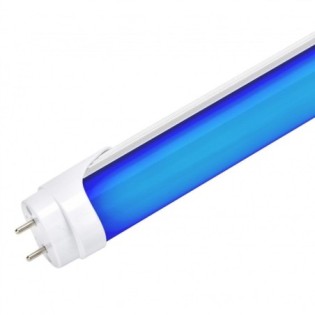 Tube LED T8 18W 1500Lm 120Cm Diffuseur Opale Bleu 40.000H