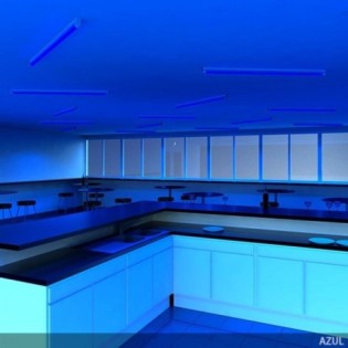 Tube LED T8 18W 1500Lm 120Cm Diffuseur Opale Bleu 40.000H