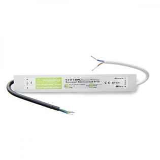 Transformateur AC/DC 230V à 12V 30W IP67 Aluminium 202x29x20mm