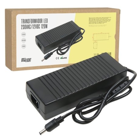 Transformateur LED 120W 10A IP20 ABS 169x65x37mm
