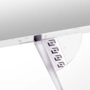 Profil en aluminium encastré pour bande LED de 9 mm, 2 m, IP25