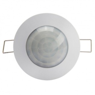 Détecteur de mouvement encastré 360°, ABS, IP25, 220-240V, Ø75,5x74,5mm