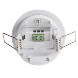 Détecteur de mouvement encastré 360°, ABS, IP25, 220-240V, Ø75,5x74,5mm