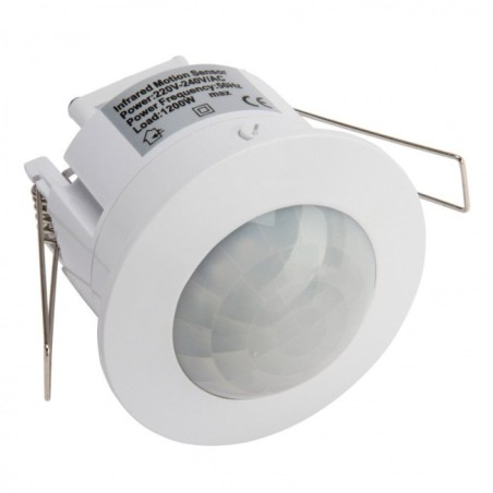 Détecteur de mouvement encastré 360°, ABS, IP25, 220-240V, Ø75,5x74,5mm