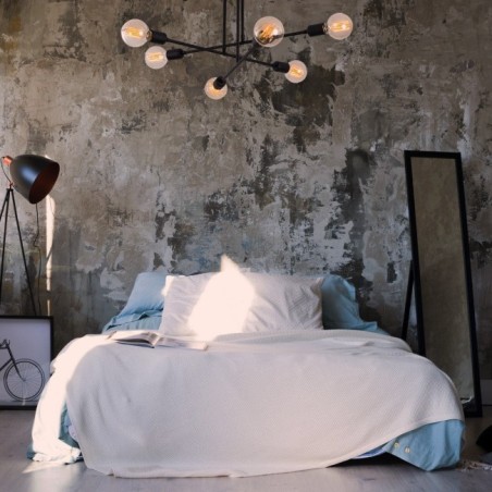 Plafonnier Makurdi : Aluminium, IP20, 6xE27, 64x30 cm