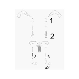 Plafonnier Makurdi : Aluminium, IP20, 6xE27, 64x30 cm