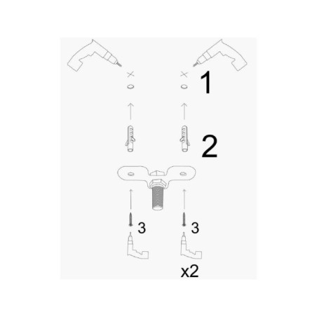 Plafonnier Makurdi : Aluminium, IP20, 6xE27, 64x30 cm