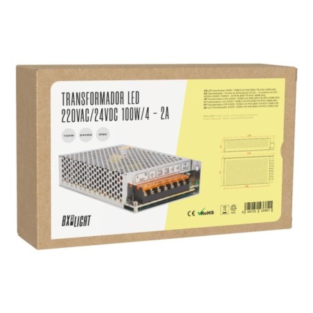 Transformateur 220V à 24VDC 100W 4.2A IP20