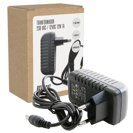 Transformateur LED 12W 1A ABS IP25 230VAC/12VDC CE RoHS