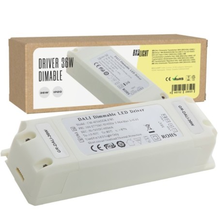 Driver DALI 36W Classe II IP25 100-277V AC 50-60Hz Dimmable
